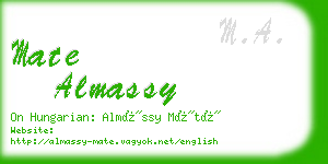 mate almassy business card